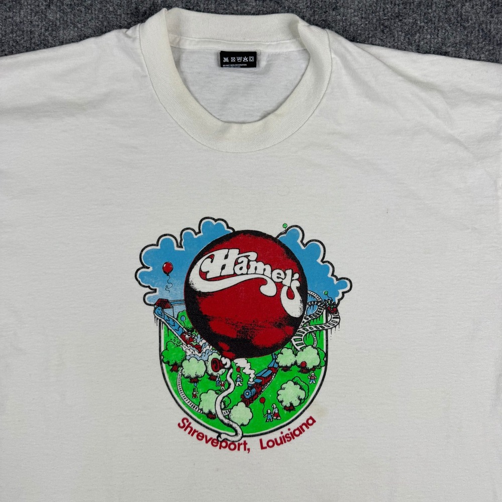 Fruit of the Loom T-Shirt Mens XL White Hamels Shreveport Louisiana Vintage USA